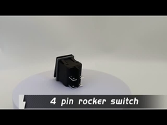 DC 12V 20A دکمه فشار LED فلز پانل آلومینیوم نقره 4PIN ON OFF Rocker Switch برای ماشین قایق RV