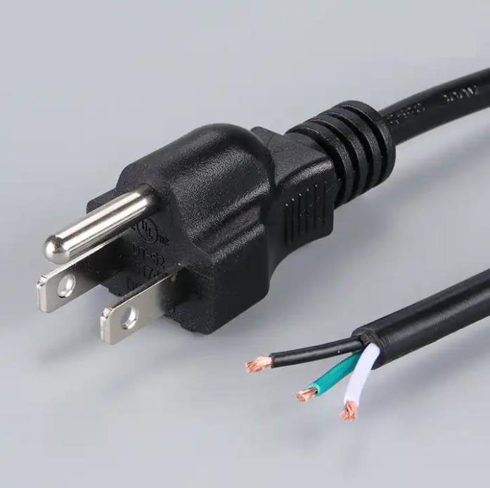 کابل برق 300 ولت AC ژاپن سه شاخه 3 هسته کابل برق 18 Awg