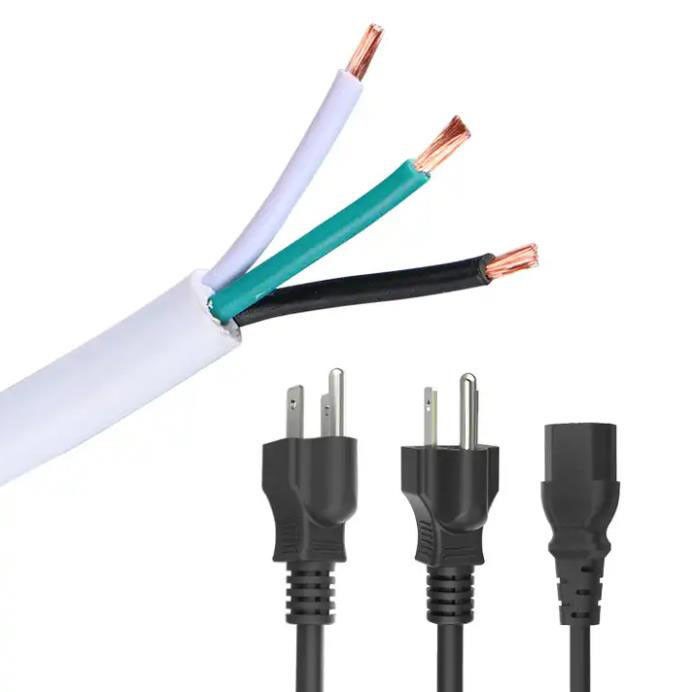 کابل برق 300 ولت AC ژاپن سه شاخه 3 هسته کابل برق 18 Awg