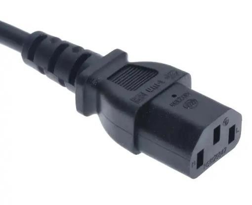 کابل برق AC اروپا کابل برق مستقیم 250 ولت سبک IEC C13 را وصل کنید
