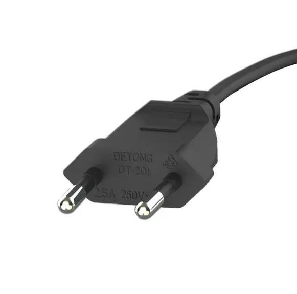کابل های برق AC انعطاف پذیر اتحادیه اروپا سیم کشی برقی سبک وزن 2 پین