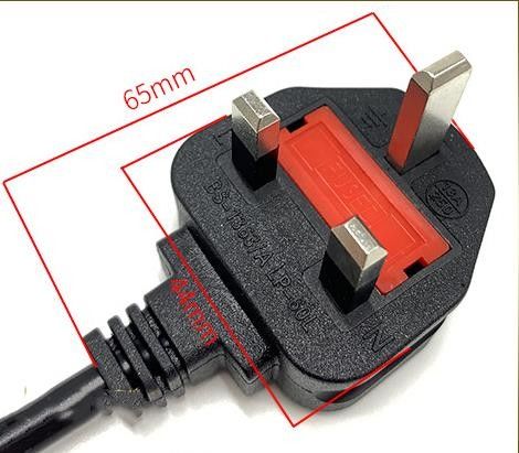IEC UK کابل برق AC 1.5M 3 شاخه کابل اصلی سرب 5 فوت