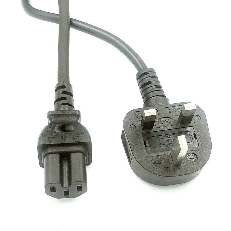 IEC UK کابل برق AC 1.5M 3 شاخه کابل اصلی سرب 5 فوت
