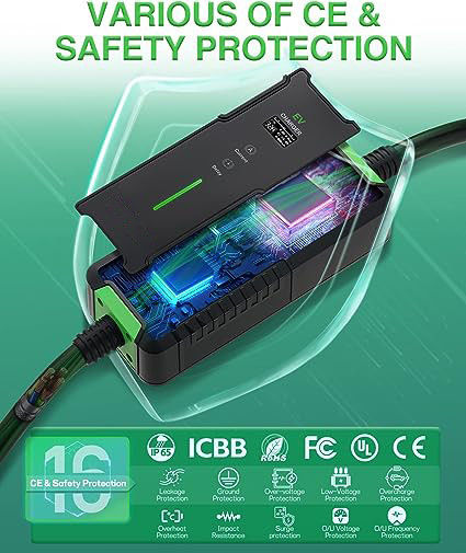3.5KW 7KW شارژر EV Wallbox شارژر EV سطح 1 قابل حمل 32 آمپر دیوار