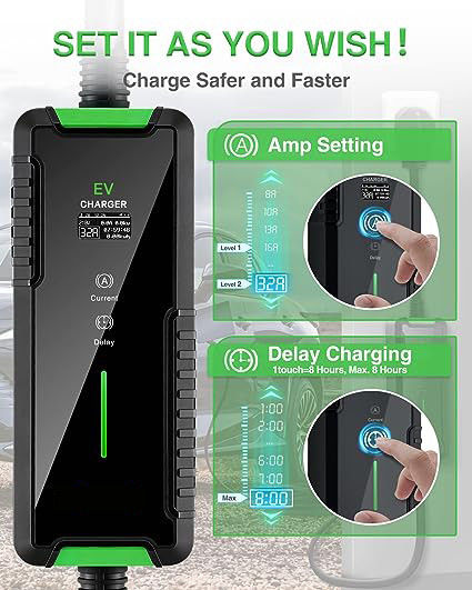 3.5KW 7KW شارژر EV Wallbox شارژر EV سطح 1 قابل حمل 32 آمپر دیوار
