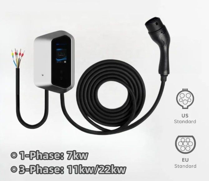نوع 2 AC 16A 32A شارژر سریع ایستگاه اتومبیل الکتریکی 250-480v