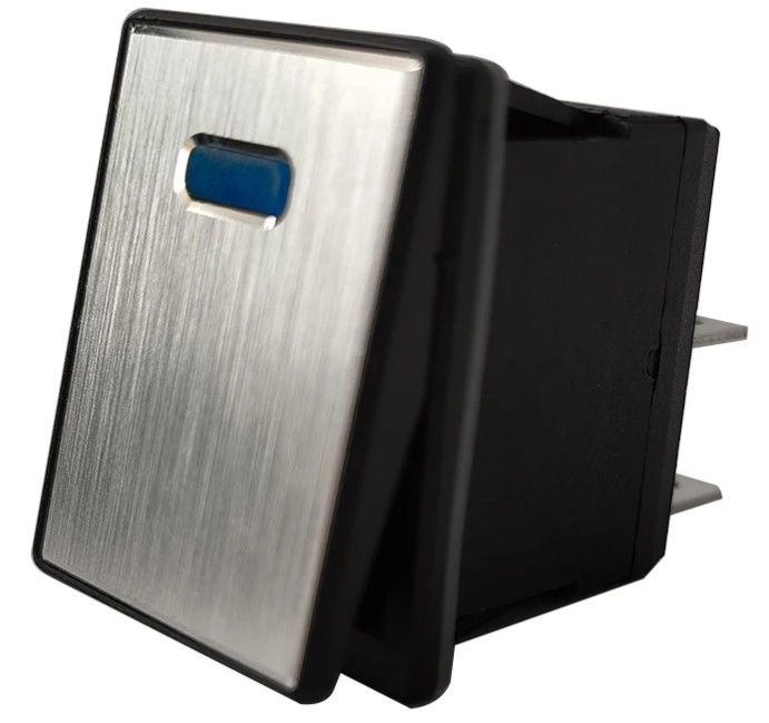 DC 12V 20A دکمه فشار LED پنل فلزی آلومینیوم 4PIN ON OFF Rocker Switch برای ماشین قایق RV