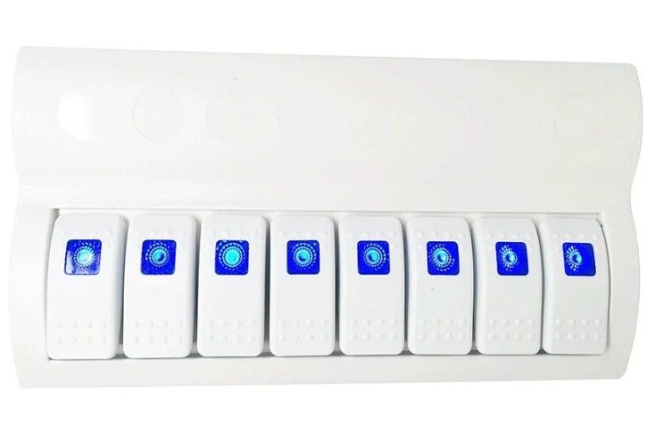 پنل سوئیچ ضد انفجار قایق دریایی 8 گانگ با شاخص LED ROCKER AUTO فیوز