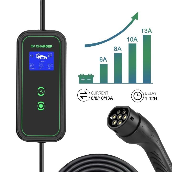 3.5KW 7KW 11KW پلاگین استاندارد اروپایی نوع2 کابل شارژ AC قابل حمل خانه شارژر EV قابل حمل 7KW ژاکت Tpe