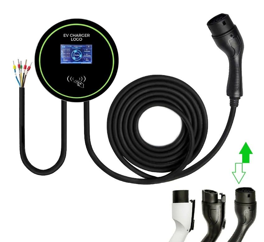 7kw 11kw 22kw AC EV شارژر نوع 2 Wallbox ایستگاه های شارژ خودرو