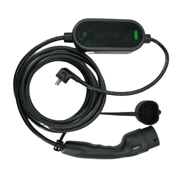 شارژرهای قابل حمل EV 7KW Tpe Jacket IEC 62196 Type2 2.4 Quot LCD CE TUV ROHS