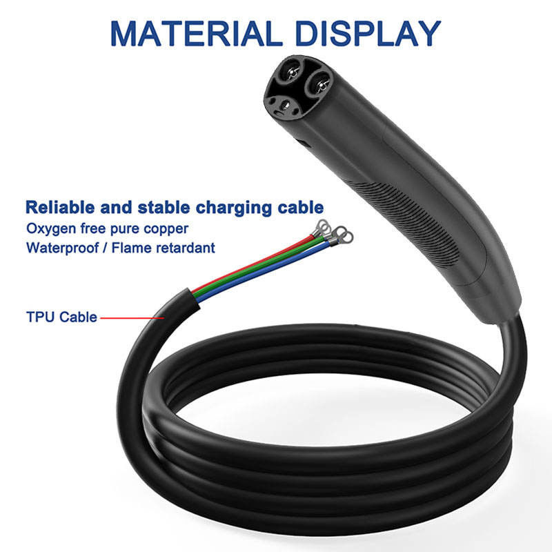 استاندارد شارژ آمریکای شمالی NACS پلاگ کابل شارژ EV 5M 6m 7m تسلا EV شارژ گن