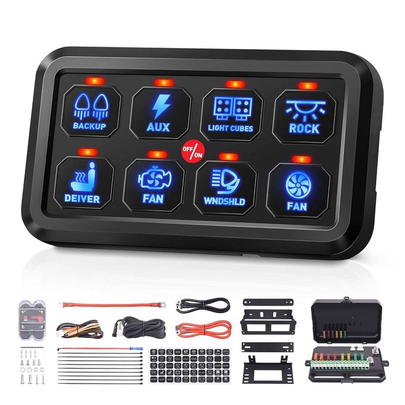 ماده ABS 8 پانل سوئیچ Gang Spod 600w نوع سوئیچ ترکیبی