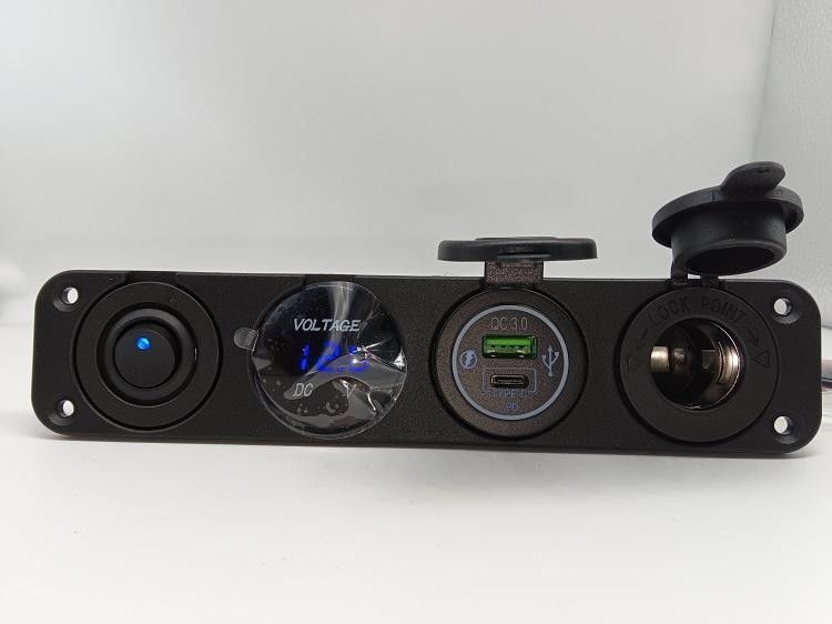 4 در 1 ولت متر اتومبیل دو USB 12 ولت سیگاره ماشین روشن کننده ولتاژ متر با سوئیچ
