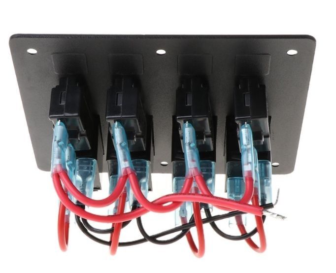 پانل سوئیچ گینگ روکر DC 12V 6 با چراغ قرمز LED برای قایق اتومبیل