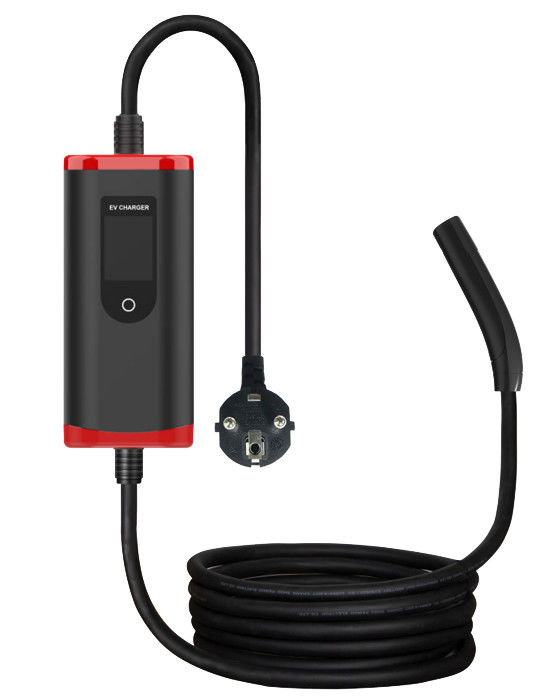 نوع2 تسلا NACS 32A 7Kw ایستگاه شارژ EV شارژر EV قابل حمل با تنظیم صفحه نمایش