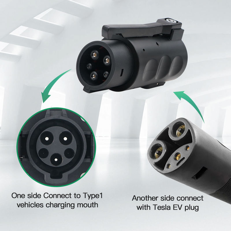 80A 240v Ac Tesla Charger Connector Ev Adapter Charger Tesla To J1772 Adapter برای تسلا
