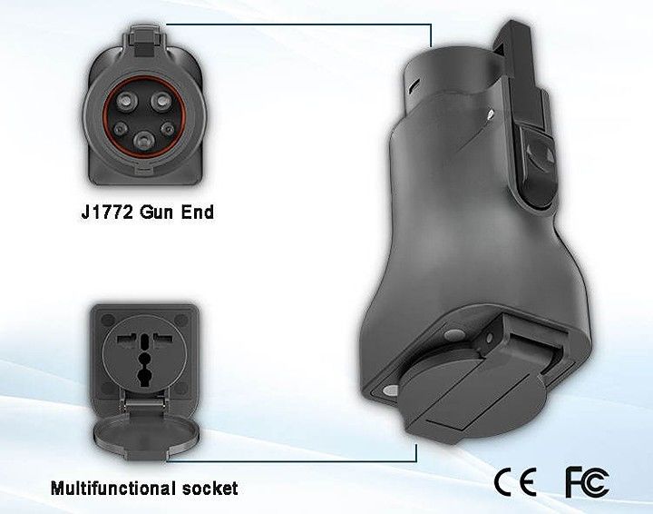 آداپتور بارگیری وسیله نقلیه J1772 پلاگین Ev کانکتور آداپتور Ev خروجی J1772