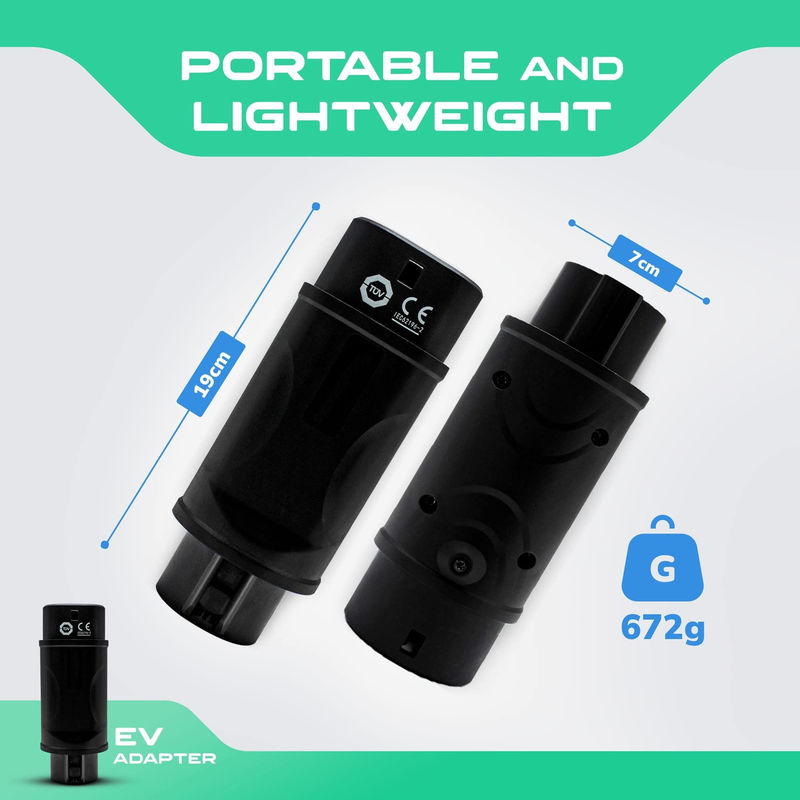 آداپتور EV شارژر EV SAE J1772 نوع 1 به IEC 62196 نوع 2 سازگار با کانکتور شارژ TYPE 1