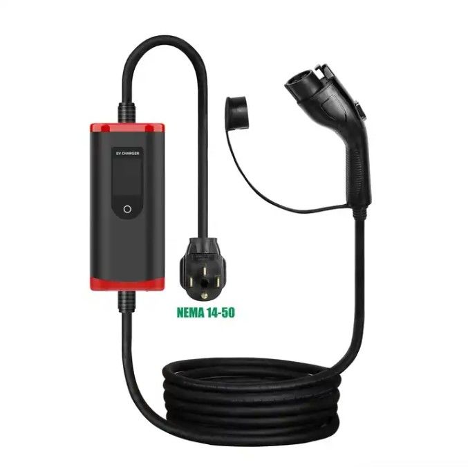 فابریک 8a-32a تنظیم پذیر SAE J1772 TYPE1 شارژر سریع خودروهای الکتریکی شارژر EV قابل حمل