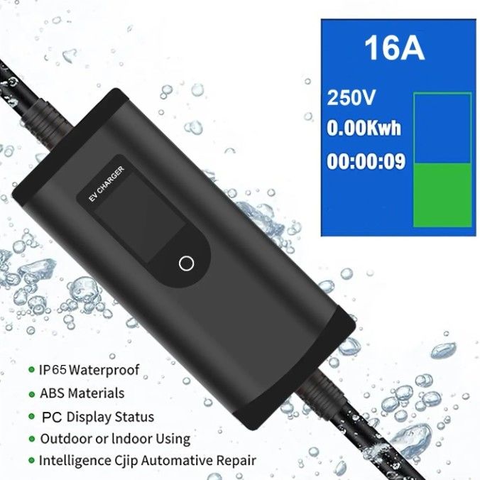 فابریک 8a-32a تنظیم پذیر SAE J1772 TYPE1 شارژر سریع خودروهای الکتریکی شارژر EV قابل حمل