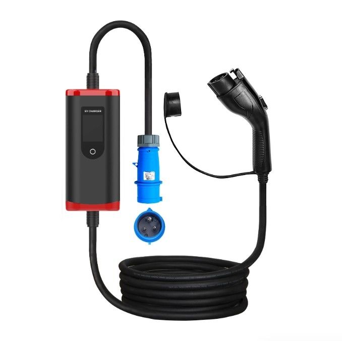فابریک 8a-32a تنظیم پذیر SAE J1772 TYPE1 شارژر سریع خودروهای الکتریکی شارژر EV قابل حمل