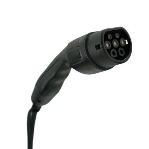 شارژرهای قابل حمل EV 7KW Tpe Jacket IEC 62196 Type2 2.4 Quot LCD CE TUV ROHS