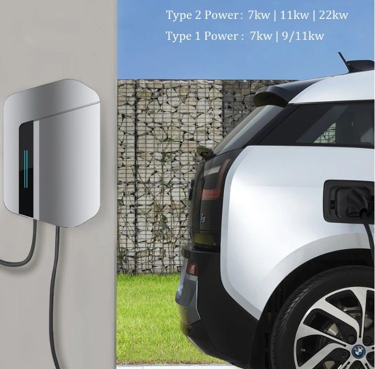 شارژر تجاری Ac Wallbox 7kw Ocpp1.6 Ac Ev Wallbox ایستگاه شارژ خودروهای الکتریکی برای Tesla NACS