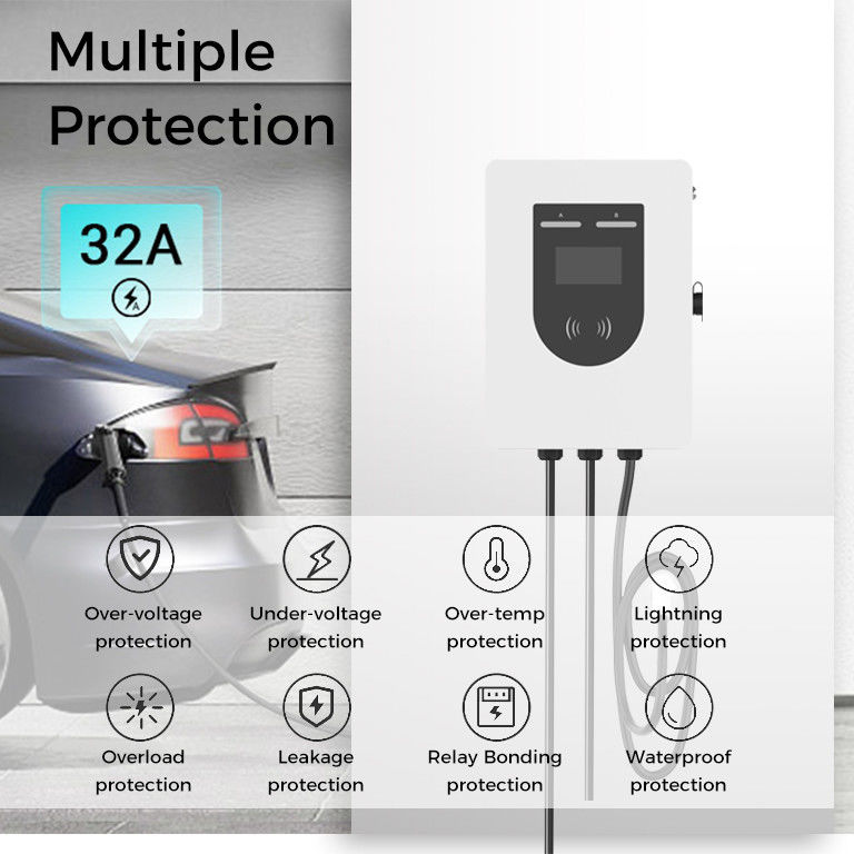 نوع 2 استفاده خانگی استفاده تجاری شارژر 32A EV 14KW سطح 2 شارژ EVSE Wallbox Station